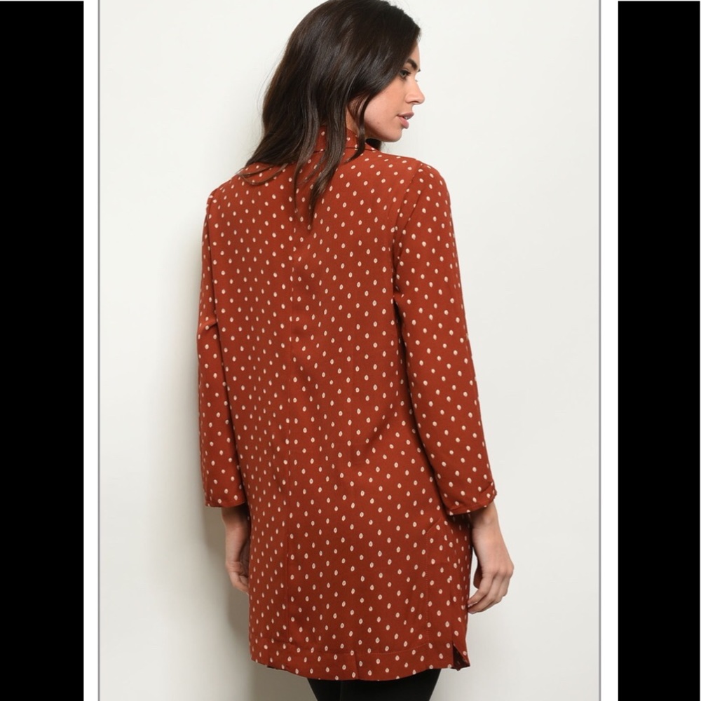 Burnt Orange Silky Jacket. - Picture 2 of 3